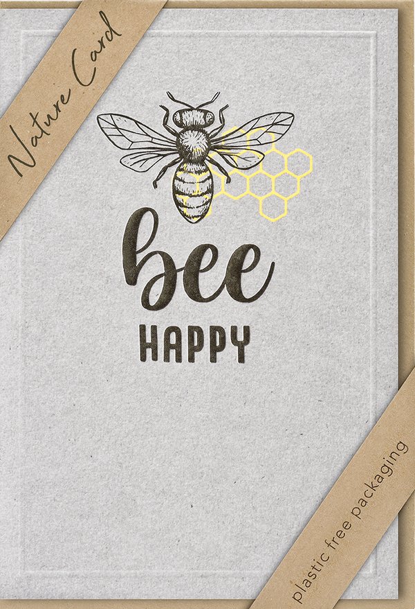 Karte Handmade bee happy