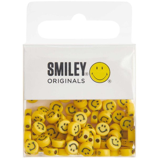 Perlen Smiley® Originals flach gelb