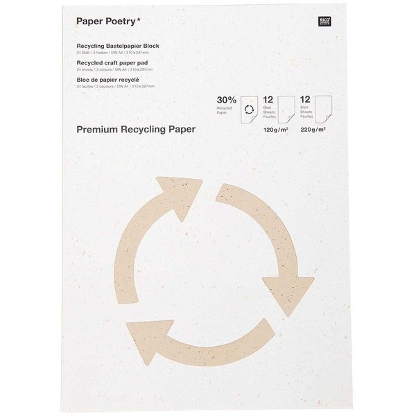 Bastelblock Premium Recyclingpapier