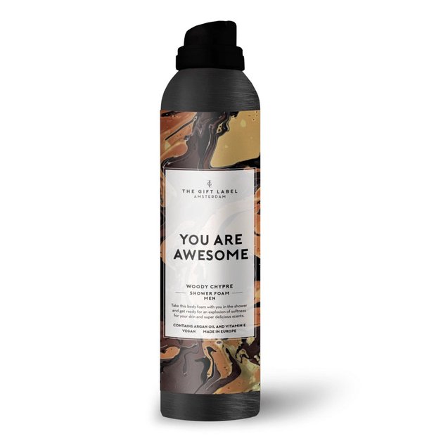 Duschschaum "Men your are awesome" von the gift label Amsterdam